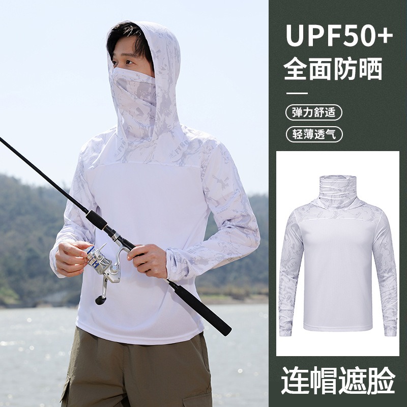 Fishing Shirt Hooded Men Sunsc - đánh giá và giá Fishing Mask Sun Protection