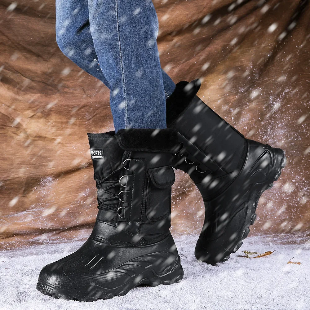 Men Winter Snow Boots Outdoor  - đánh giá và giá Fishing Boots